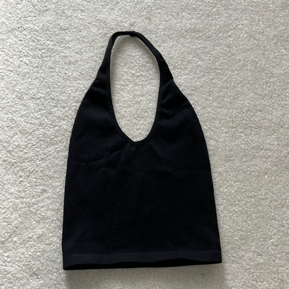 Black Stretch Halter top
